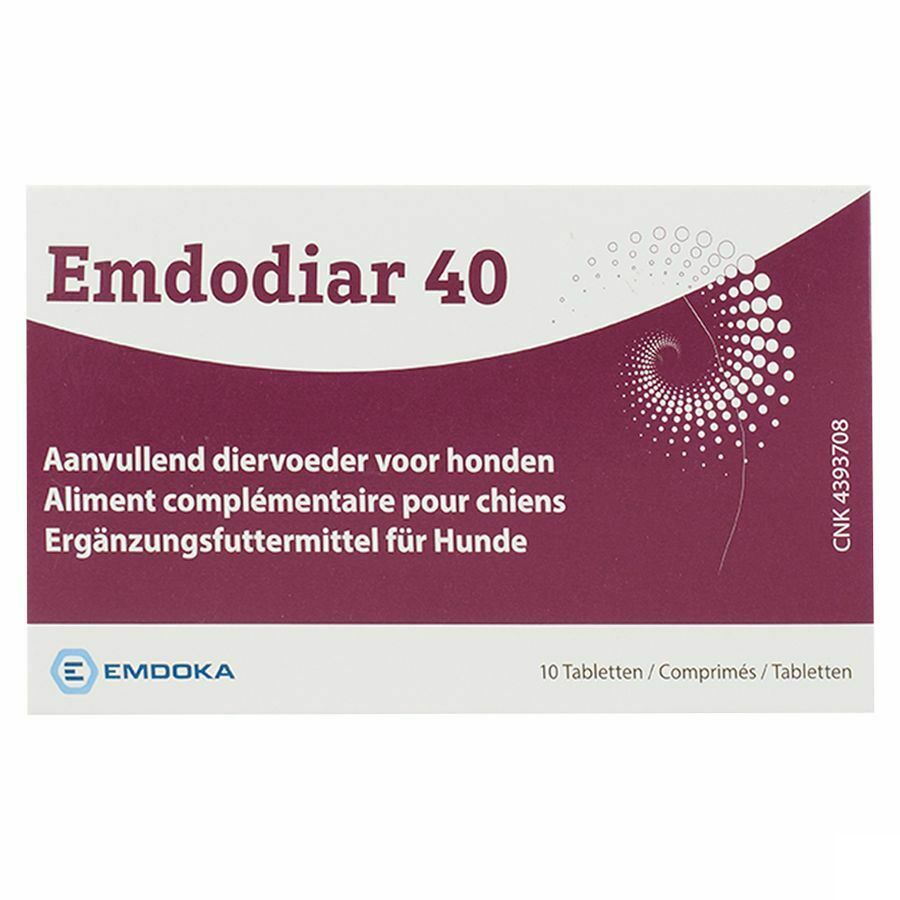 Emdodiar 40 Aanvullend Diervoeder Hond 10 Tabletten