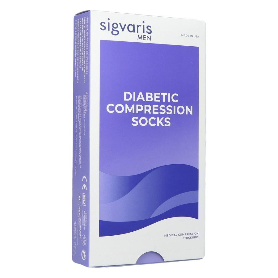 Sigvaris Diabetic Man Kniekous L Short Wit Kopen - Pazzox