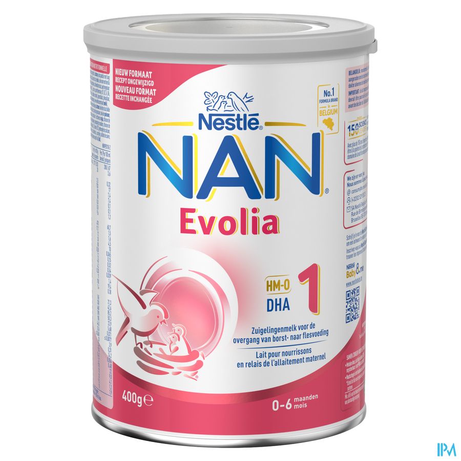 Nan Evolia 1 Zuigelingenmelk 0-6 Maanden Nieuwe Formule 400g