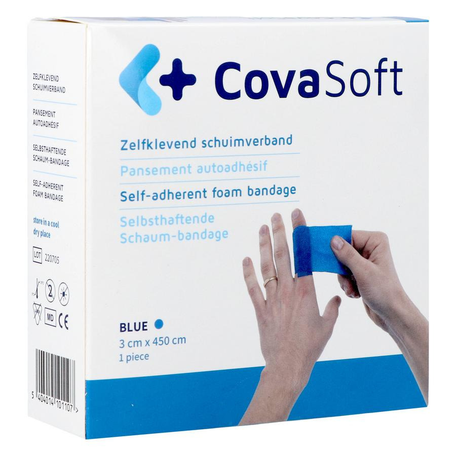 Covasoft Verband Blauw 3cmx4,5m Covarmed