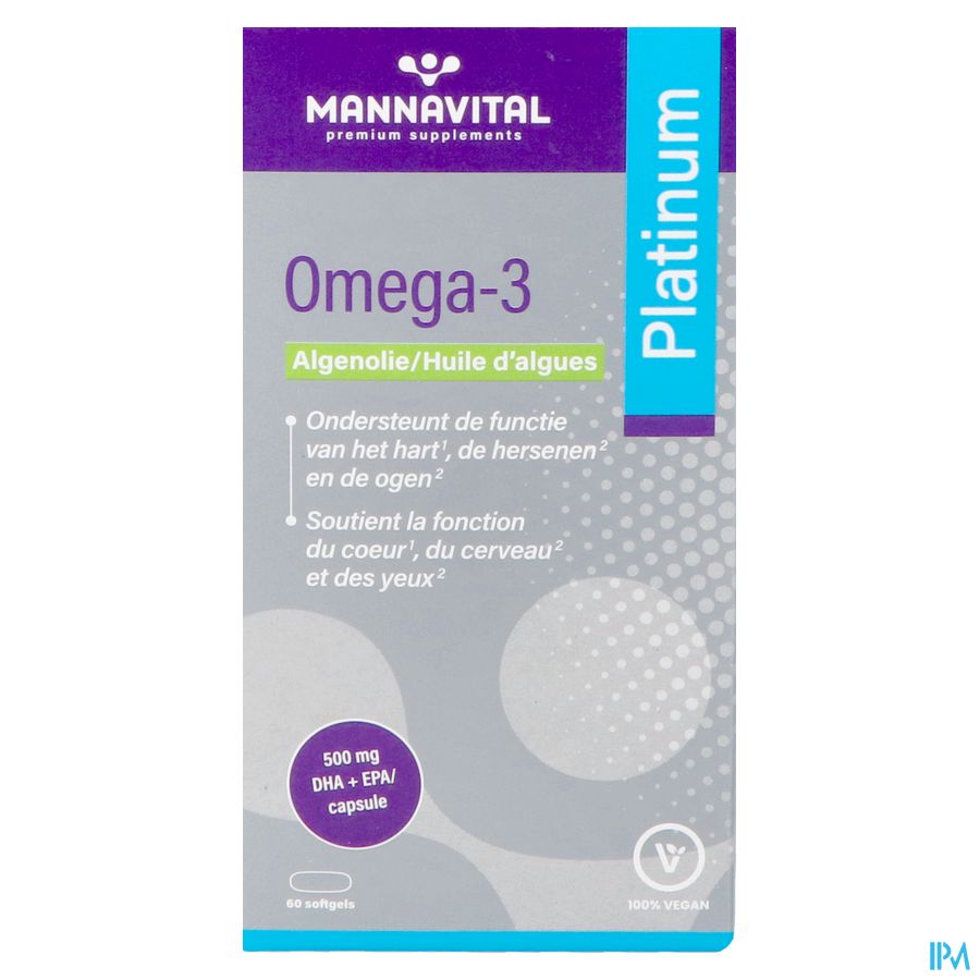 Mannavital Omega 3 Algenolie V-caps 60