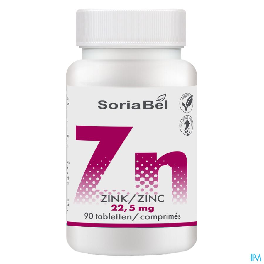 Soria Zinc Bio-actief 22,5mg Tabl 90