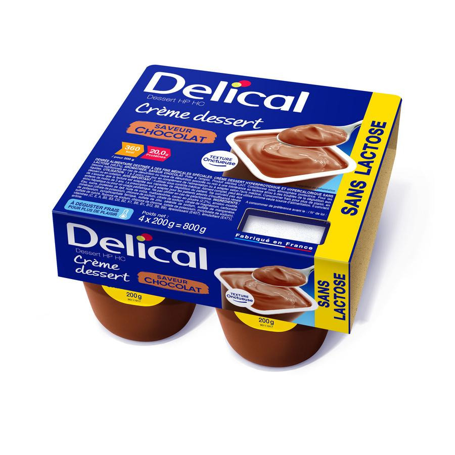 Delical Creme Dessert Hp-hc Z/lact.choco 4x125g Nf