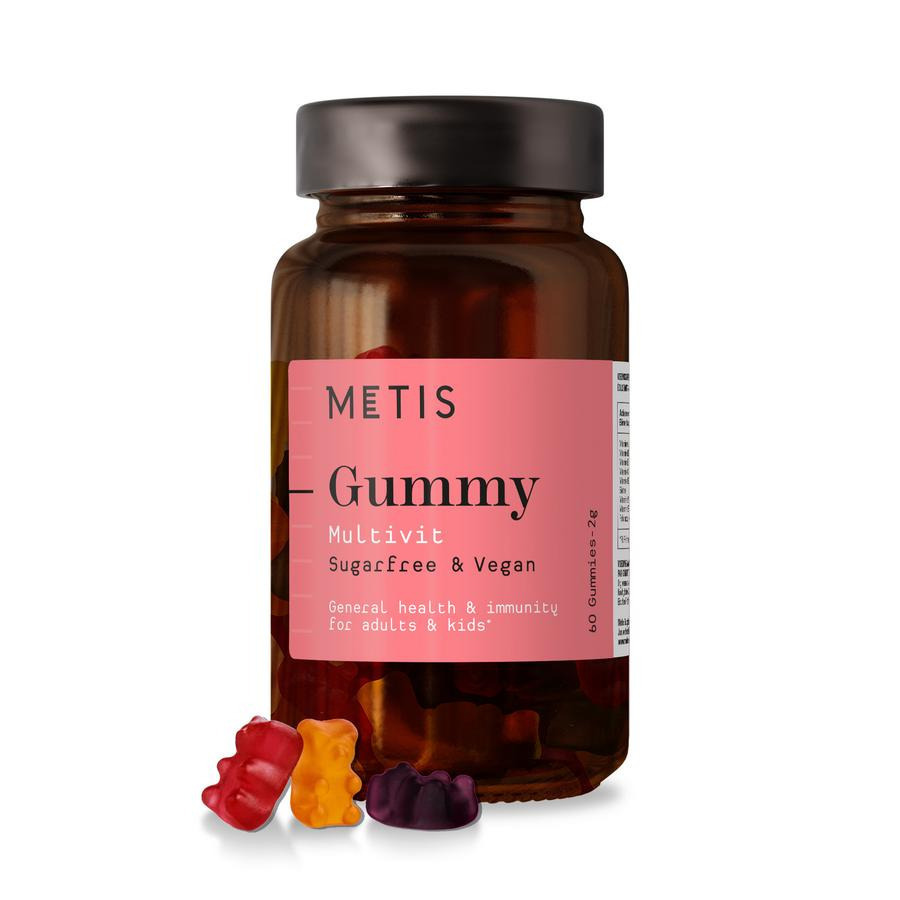 Metis Multivit Gummy - Multivitamine voor Volwassenen & Kinderen - Lekker - Gummies - Vegan - Suikervrij - Fruitsmaak