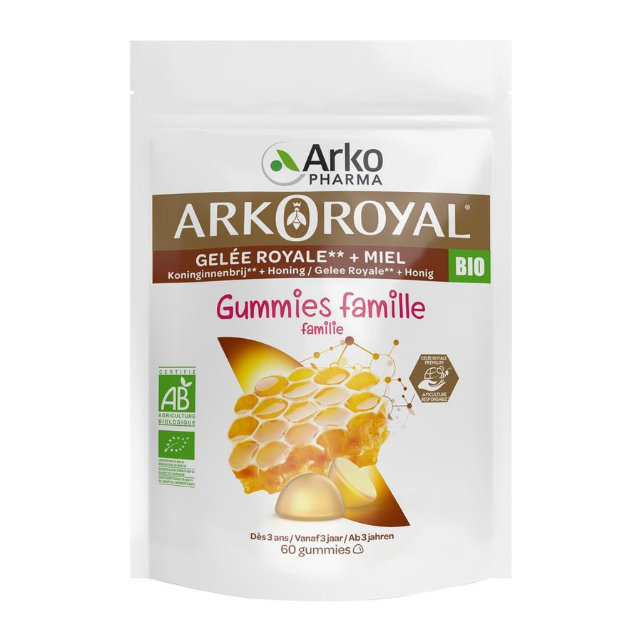 Arkopharma - Arkoroyal Gummies Familie BIO voedingssupplement zonder gélatine, zonder chemisch ingrediënt