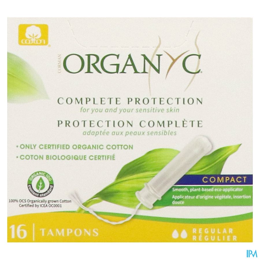 Organyc Tampon Compact Regular Bio Katoen 16