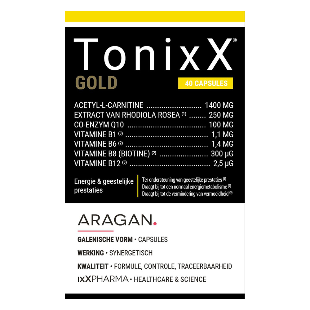 Tonixx Gold Energie en Geestelijke Prestaties 40 Capsules