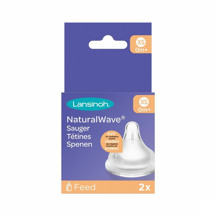 Lansinoh Natural Wave 2 Stuks XS Speen