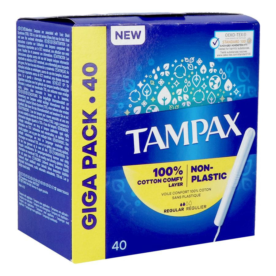 Tampax - Regular - Tampons Met Kartonnen Inbrenghuls - 40 Stuks