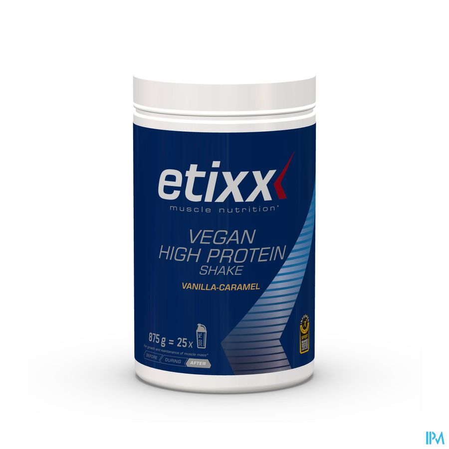 Etixx Vegan High Protein Shake Vanille - Caramel 875gr