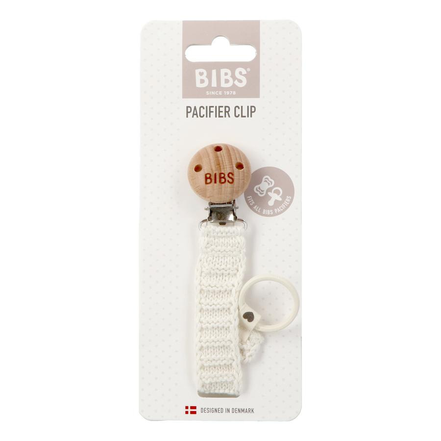BIBS BIBS Pacifier Clip Knitted Ivory