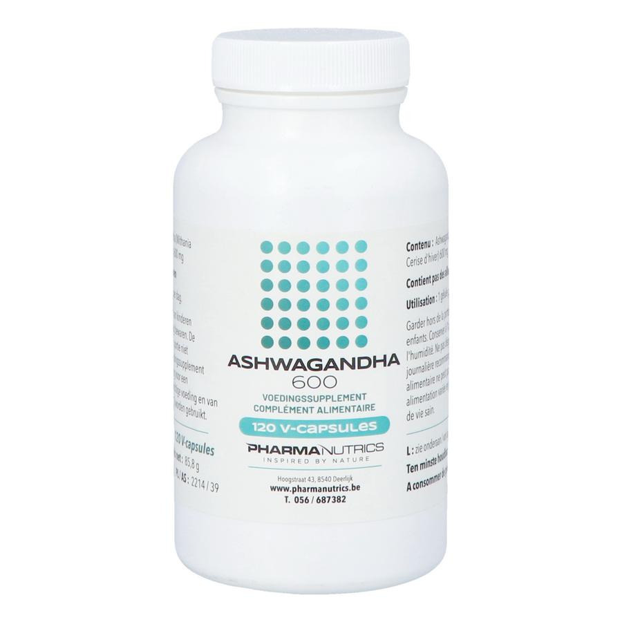 Pharmanutrics Ashwagandha 600 120 Plantaardige Capsules