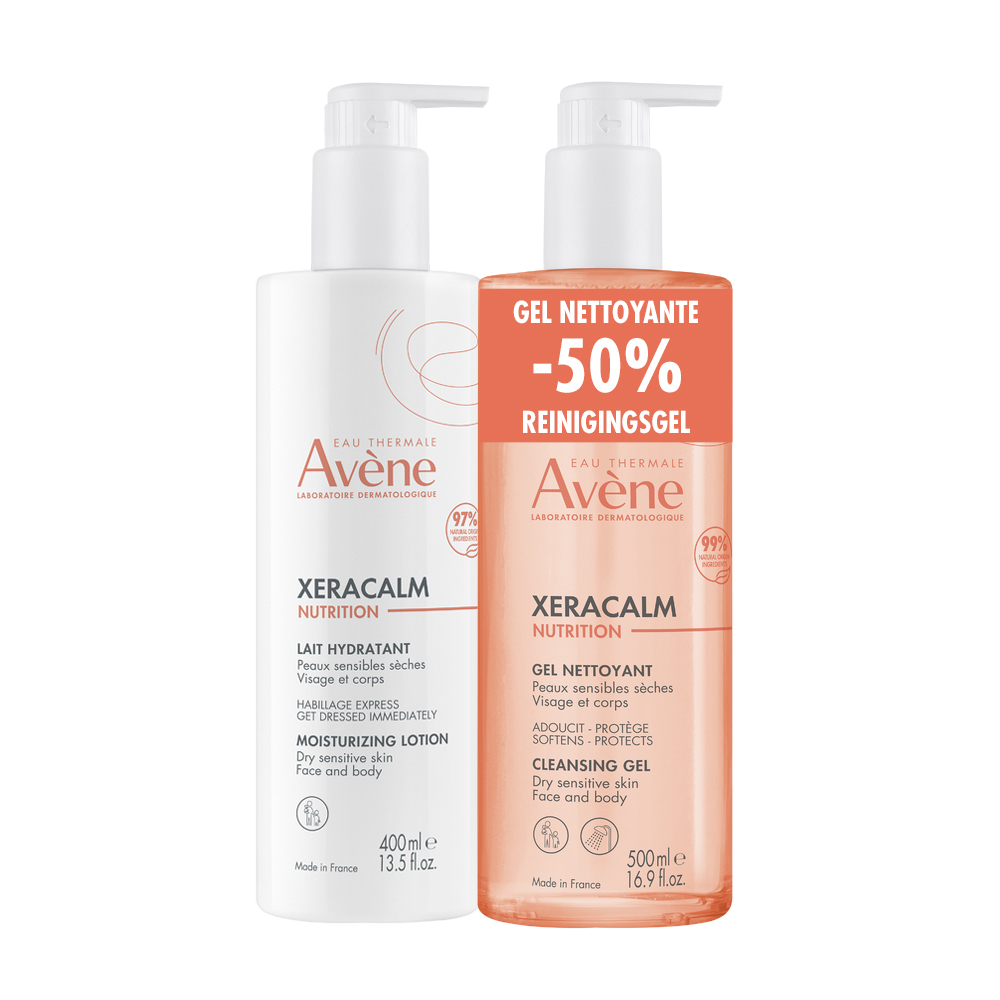 Avene Xeracalm Nutrition Melk 400ml+ Xeracalm wasgel 500ml