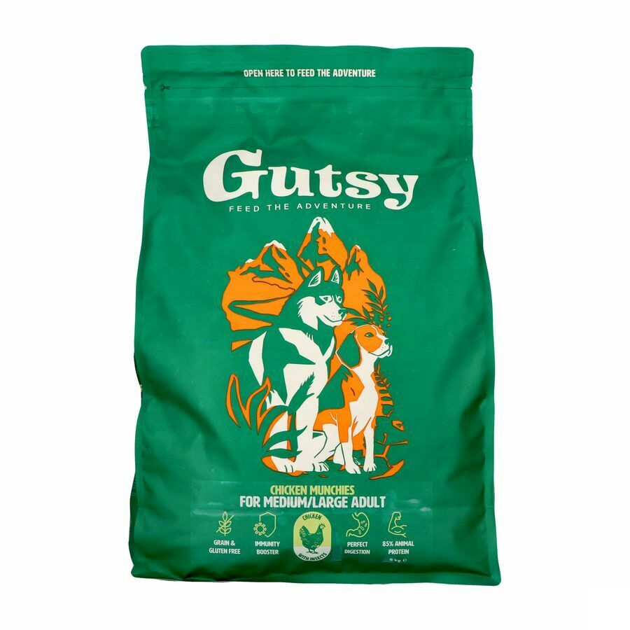 Gutsy Chicken Munchies Medium/Large Adult - Hondenvoeding - 6kg - Duurzaam - Gezond - Hypoallergeen