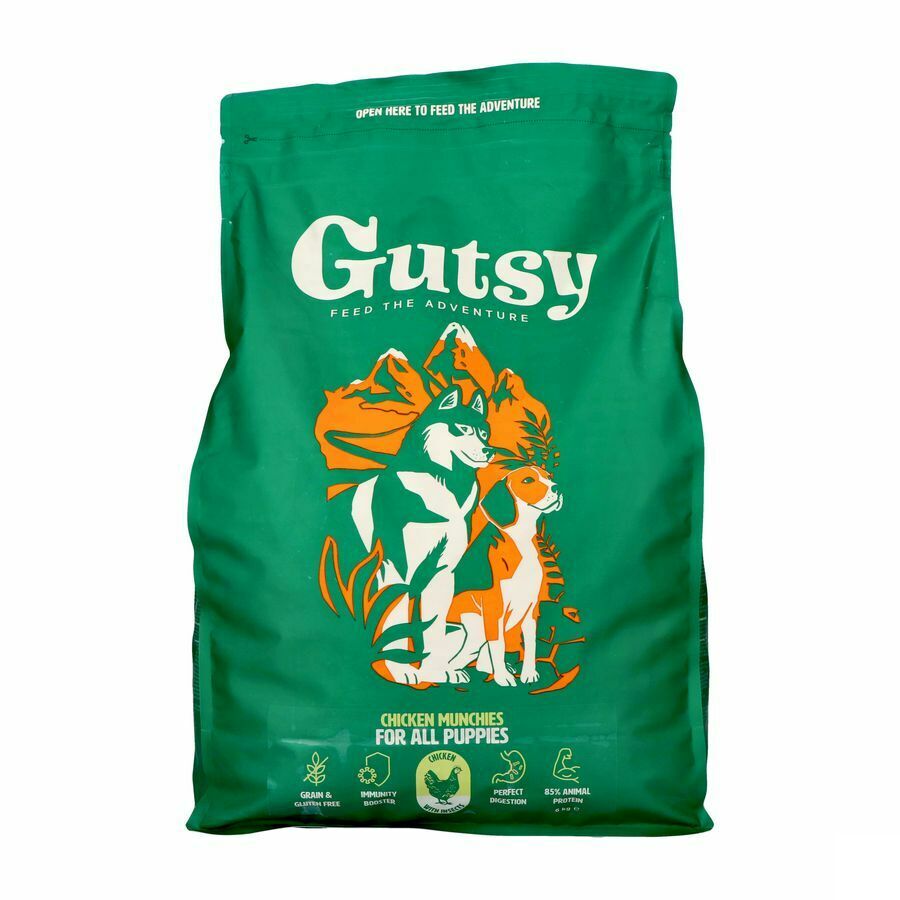 Gutsy Chicken Munchies Puppy - Hondenvoeding - 6kg - Duurzaam - Gezond - Hypoallergeen