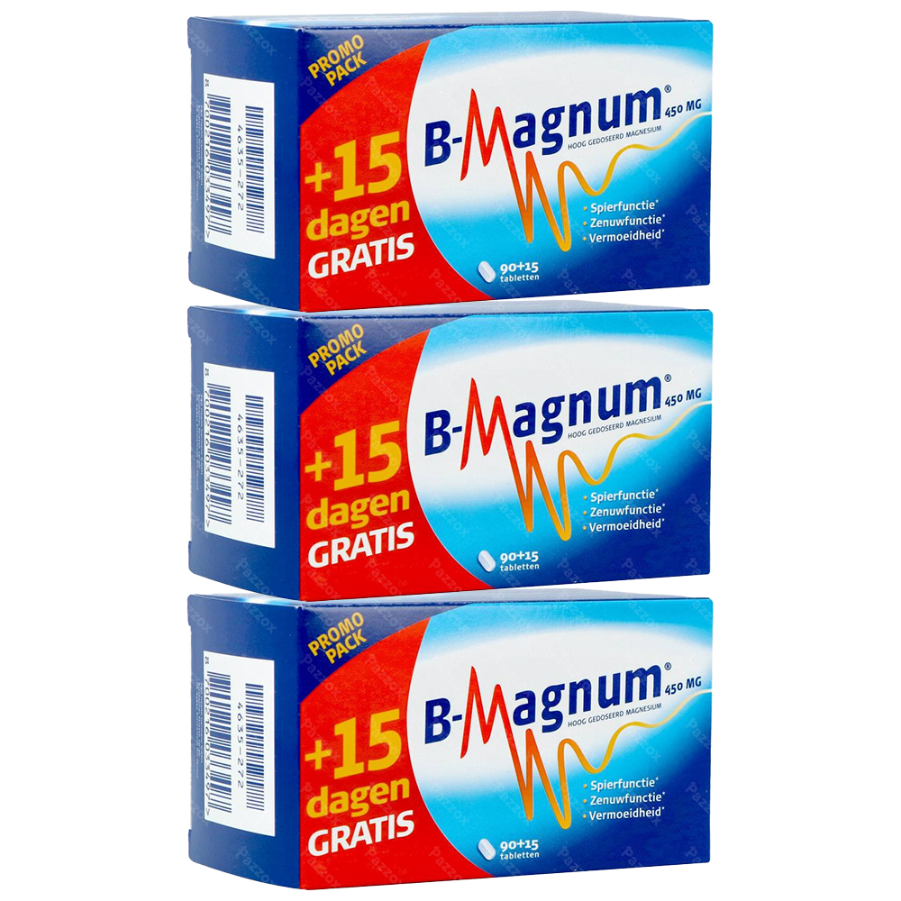 B-Magnum 3x105 Tabletten Promopakket Kopen - Pazzox, Online Apotheek